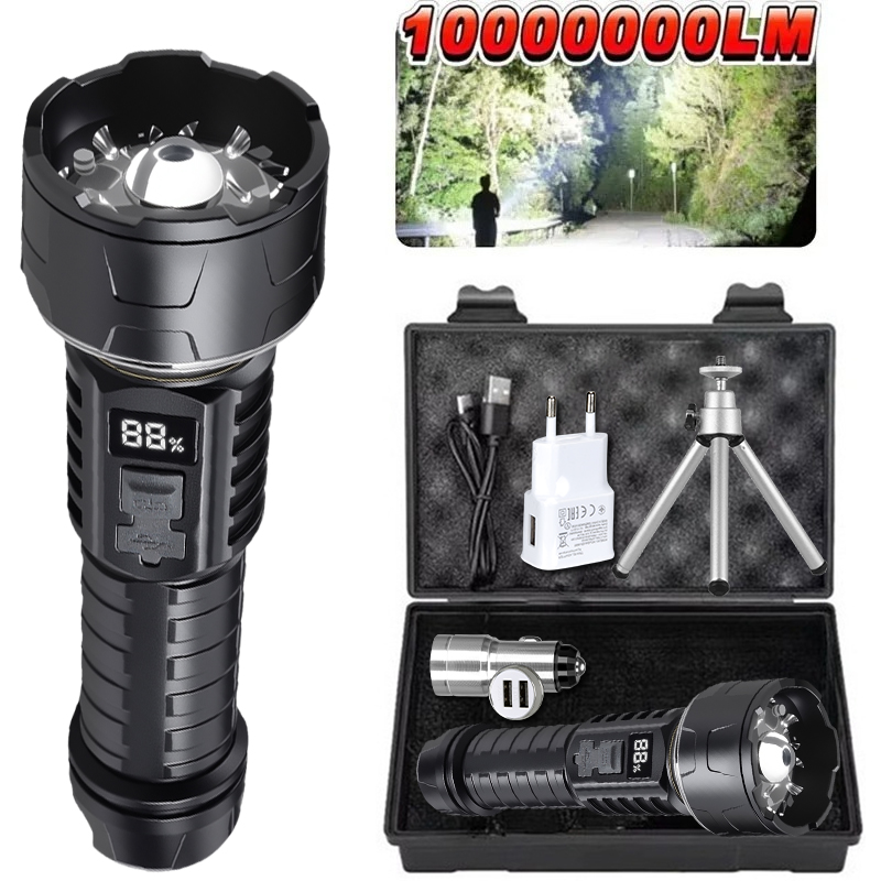 Outdoor Lighting Portable - COB LED Flashlight Rechargeable Lantern 7-core
