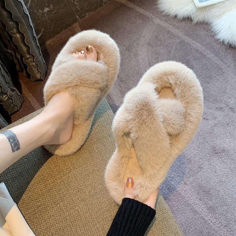 Outdoor Lighting For Your Home - Hairy Slippers for Women Solid Color