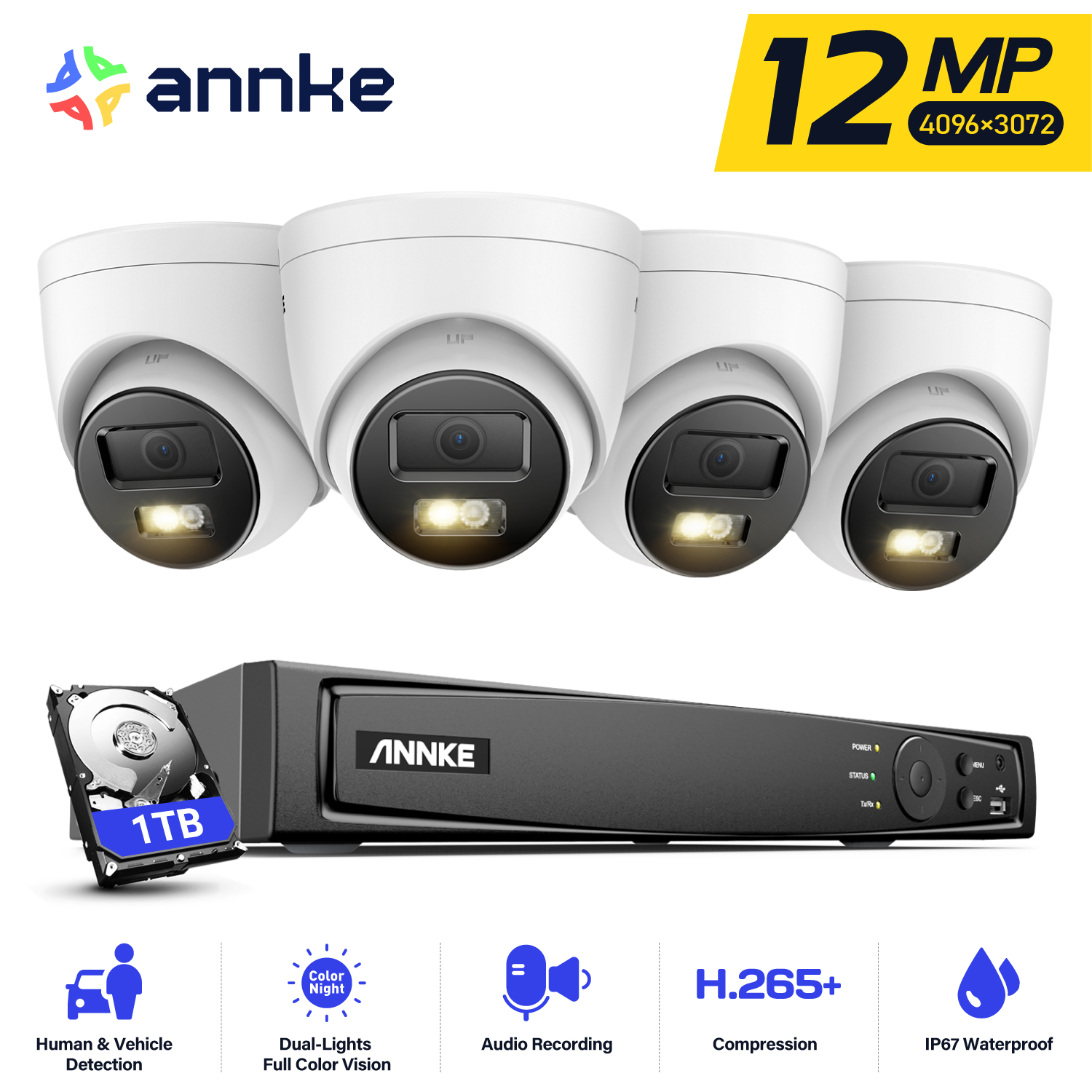Outdoor Lighting Video - ANNKE 12MP Dual Light Smart Video