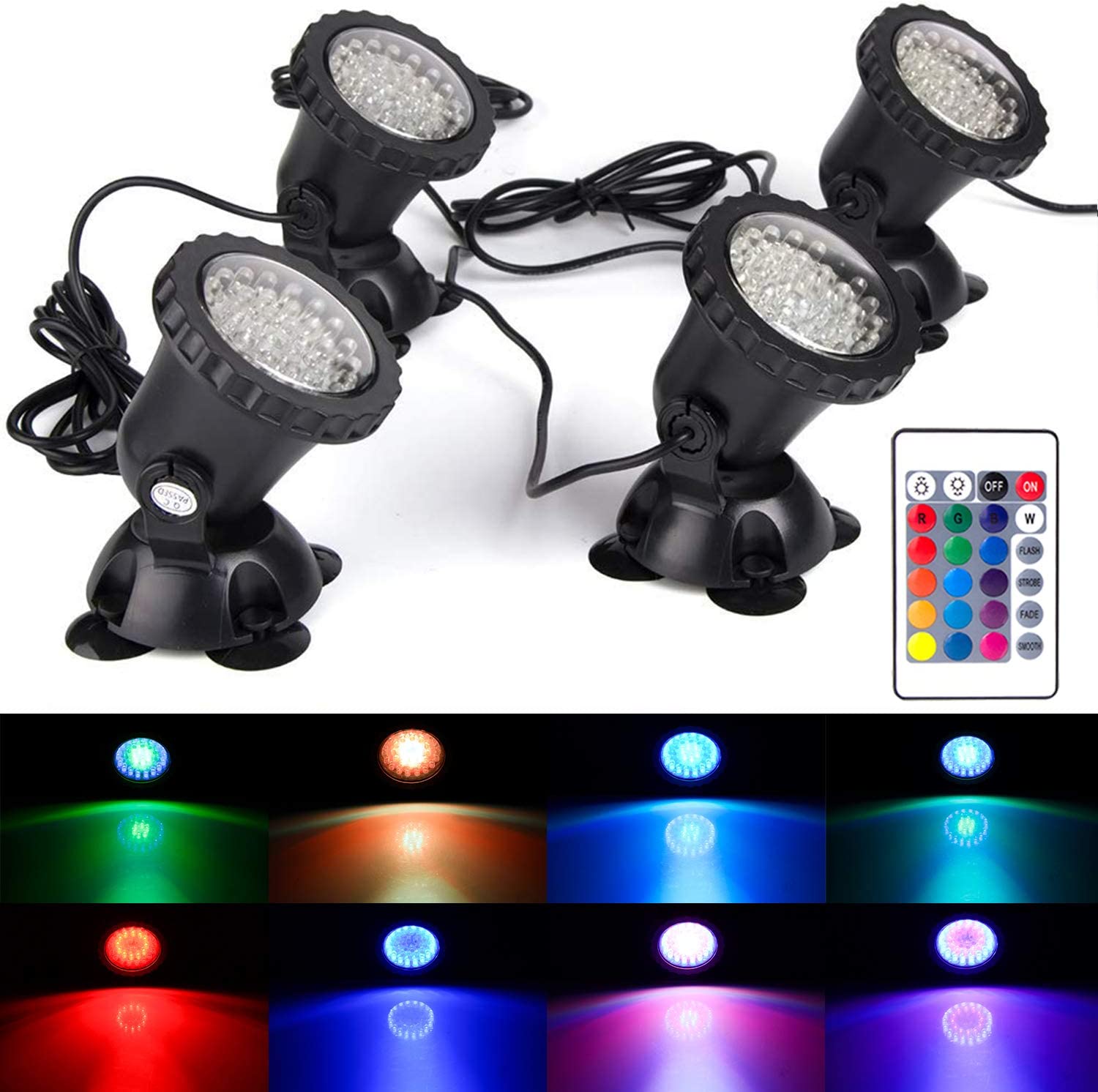 RGB LED Underwater Light IP68  - Pond Light Submersible avaliação e preço