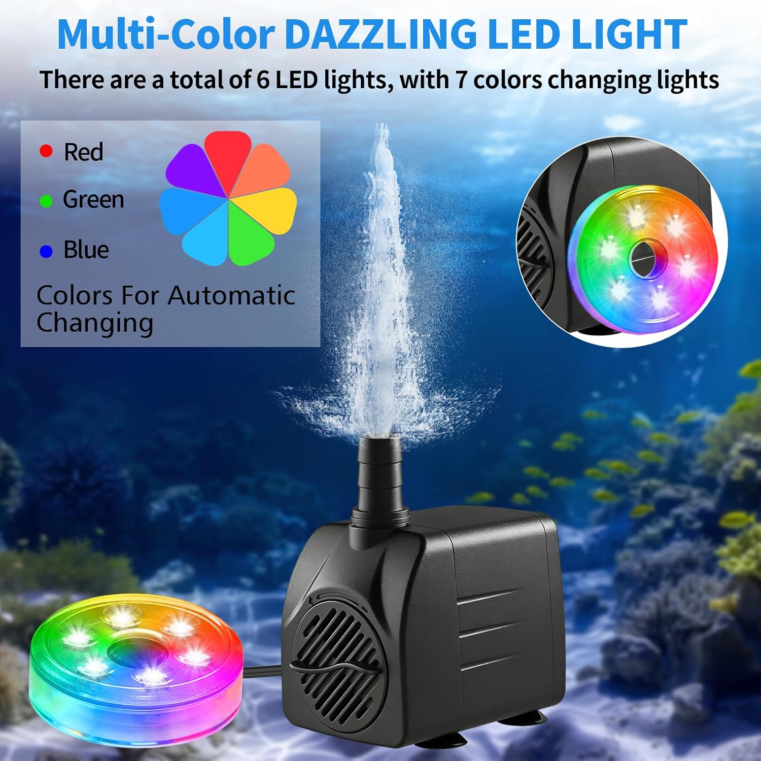 210GPH Submersible Water Pump  - Pond Light Submersible avaliação e preço