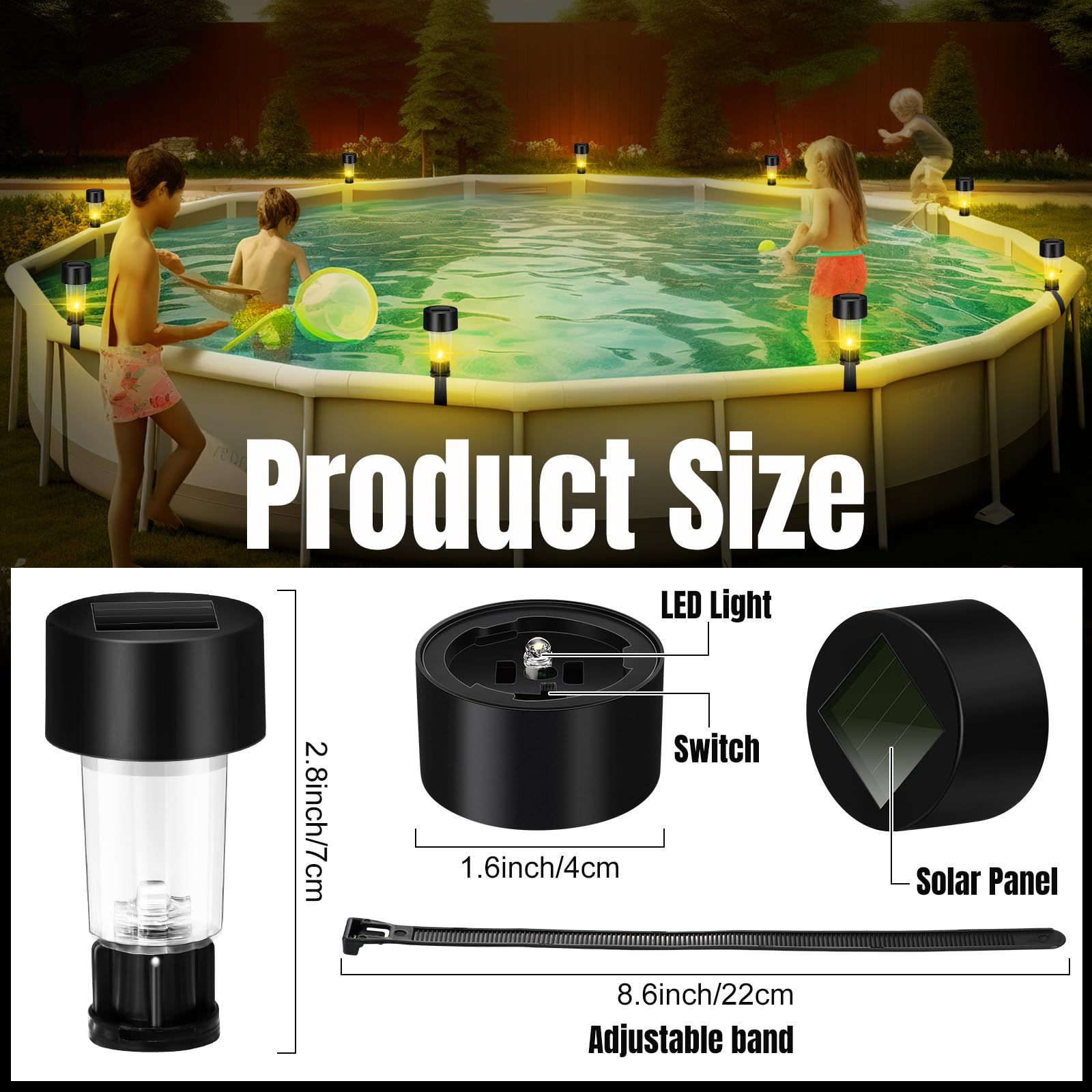 6 Packages Solar Pool Light Fr - Pond Light Submersible avaliação e preço