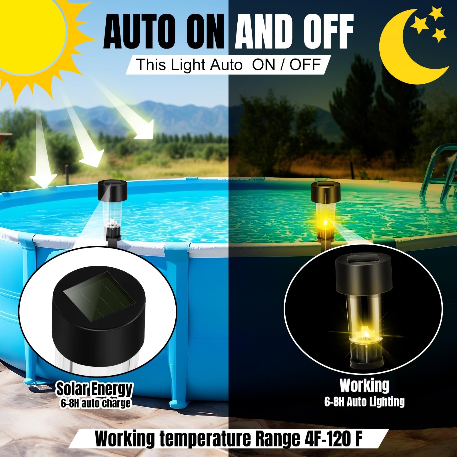 6 Packages Solar Pool Light Fr - Pond Light Submersible avaliação e preço
