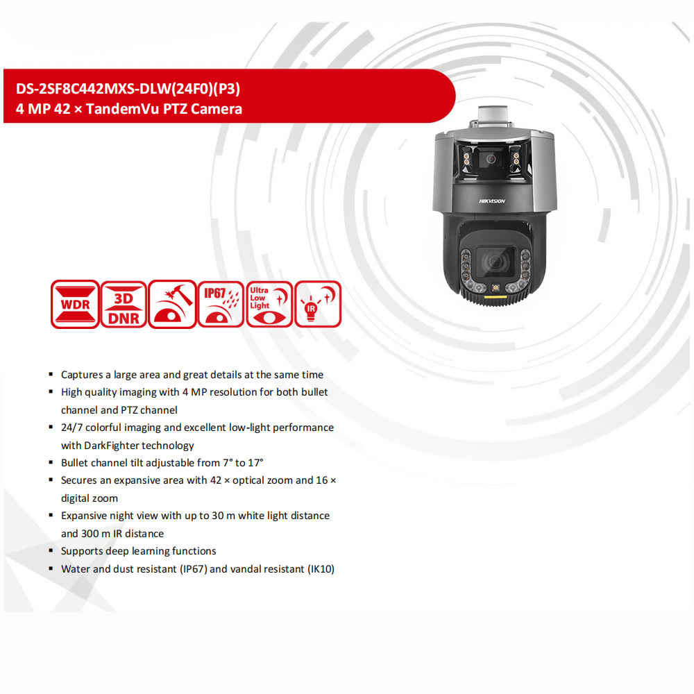 Hikvision PTZ Camera DS-2SF8C4 - Outdoor Lighting No Electricity avaliação e preço