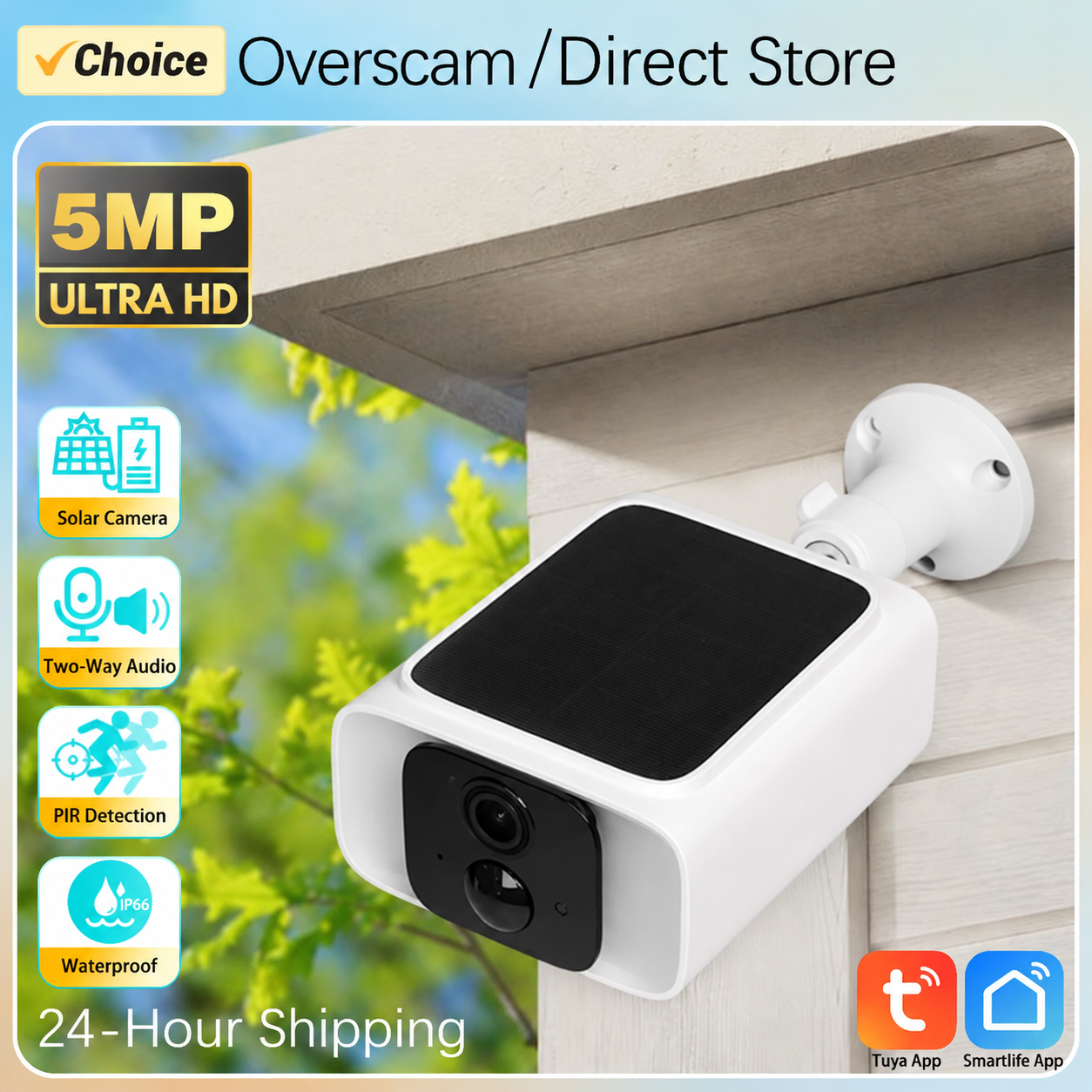 5MP Tuya Smartlife Outdoor Sol - Outdoor Lighting Video avaliação e preço