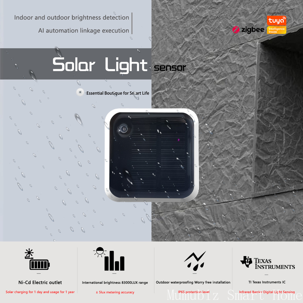 Tuya Zigbee Solar Light Sensor - Outdoor Lighting Install avaliação e preço