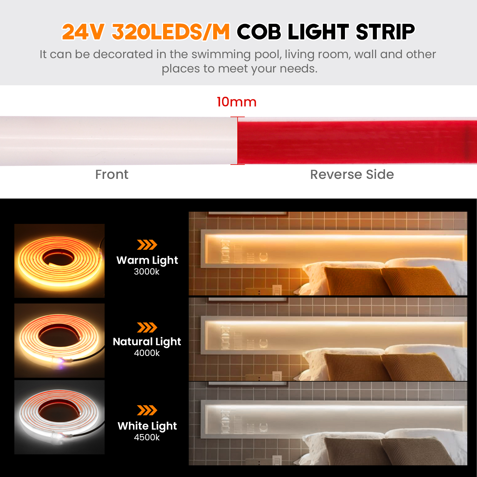 IP68 Waterproof COB LED Strip  - Pond Light Submersible avaliação e preço