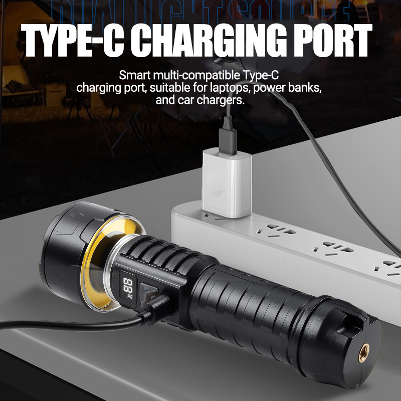 COB LED Flashlight Rechargeabl - Outdoor Lighting Portable avaliação e preço
