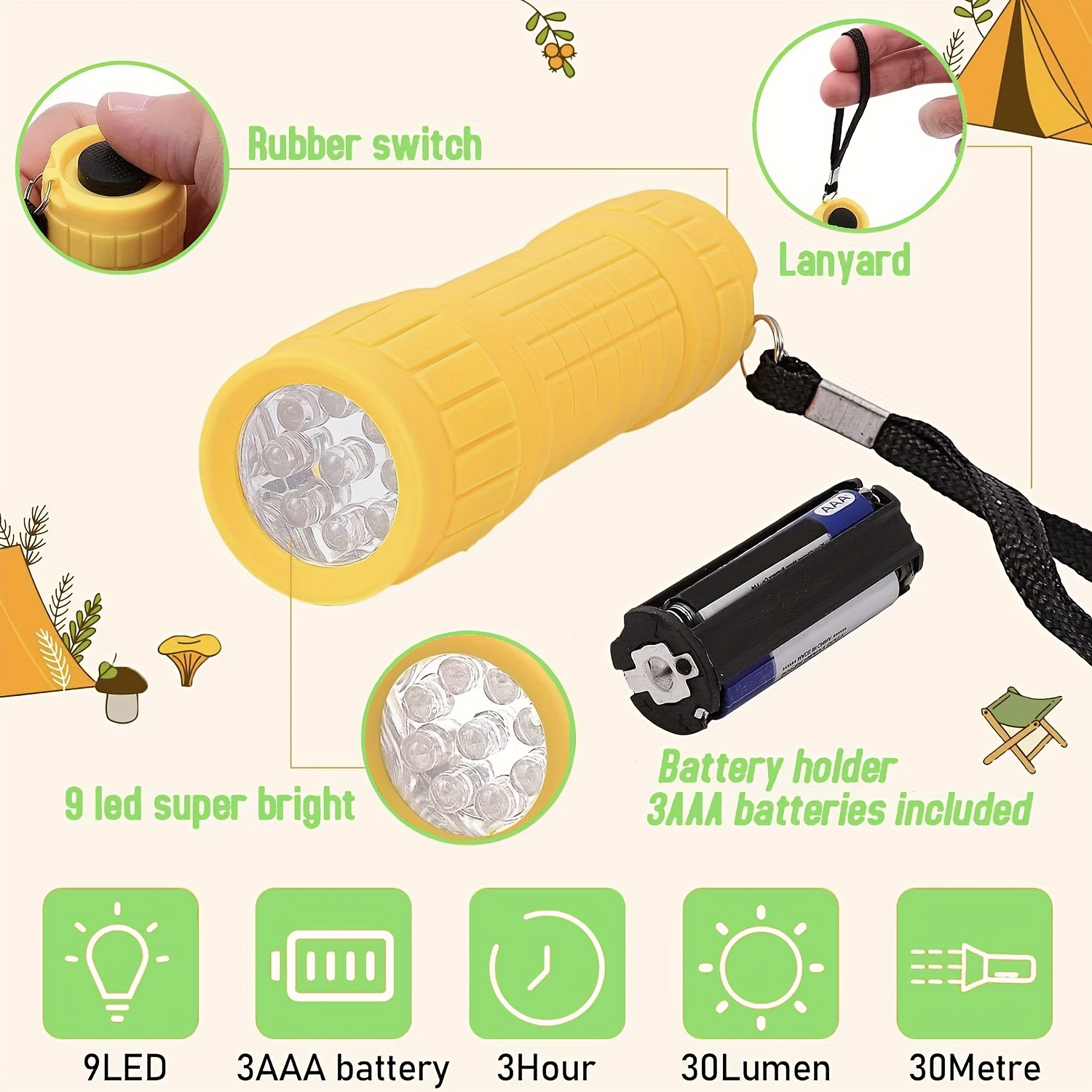 Mini Portable Flashlight Nine  - Outdoor Lighting Portable avaliação e preço