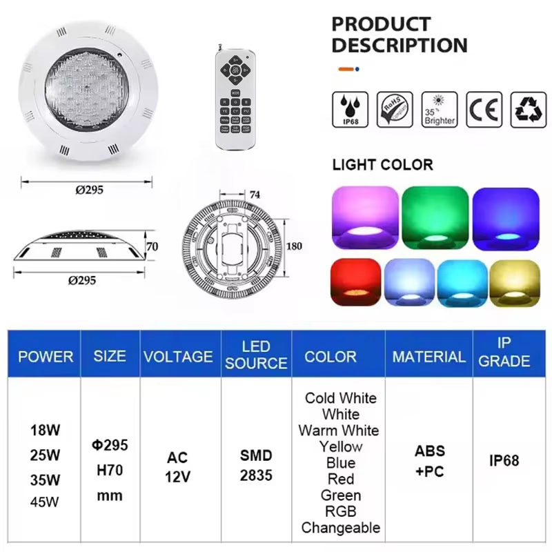 LED Underwater Swimming Pool L - Pond Light Submersible avaliação e preço