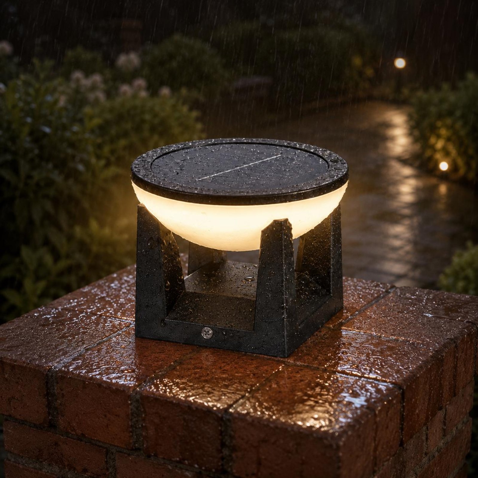 Solar Post Light Easy to Insta - Outdoor Lighting Install avaliação e preço