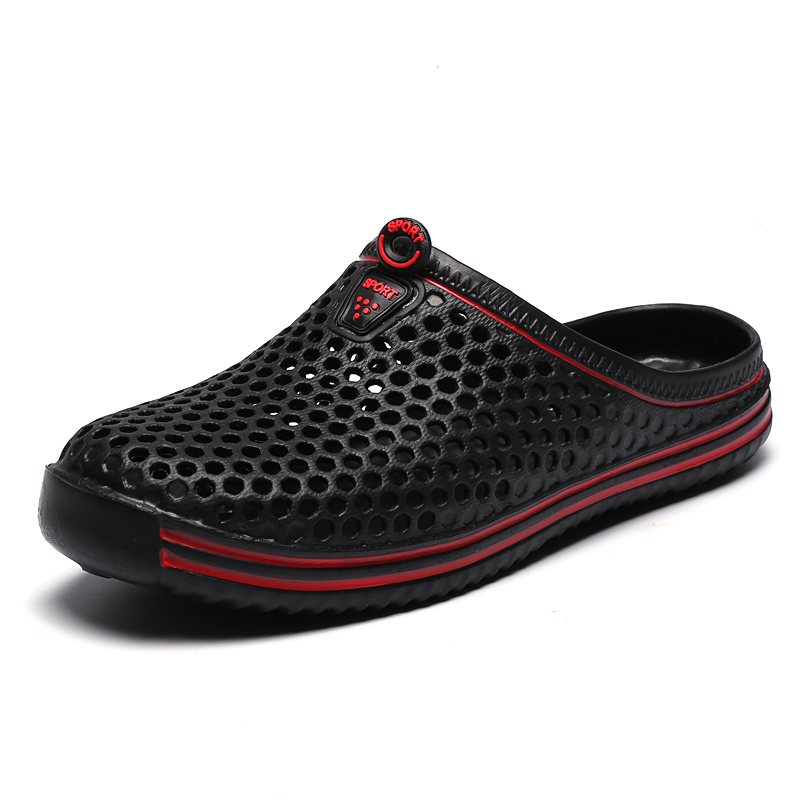 Summer Men Solid Color Sandals - Outdoor Lighting For Your Home avaliação e preço