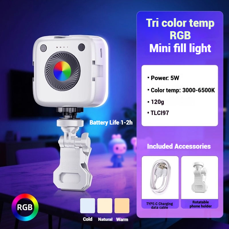 Mini RGB LED Video Fill Light  - Outdoor Lighting Video avaliação e preço