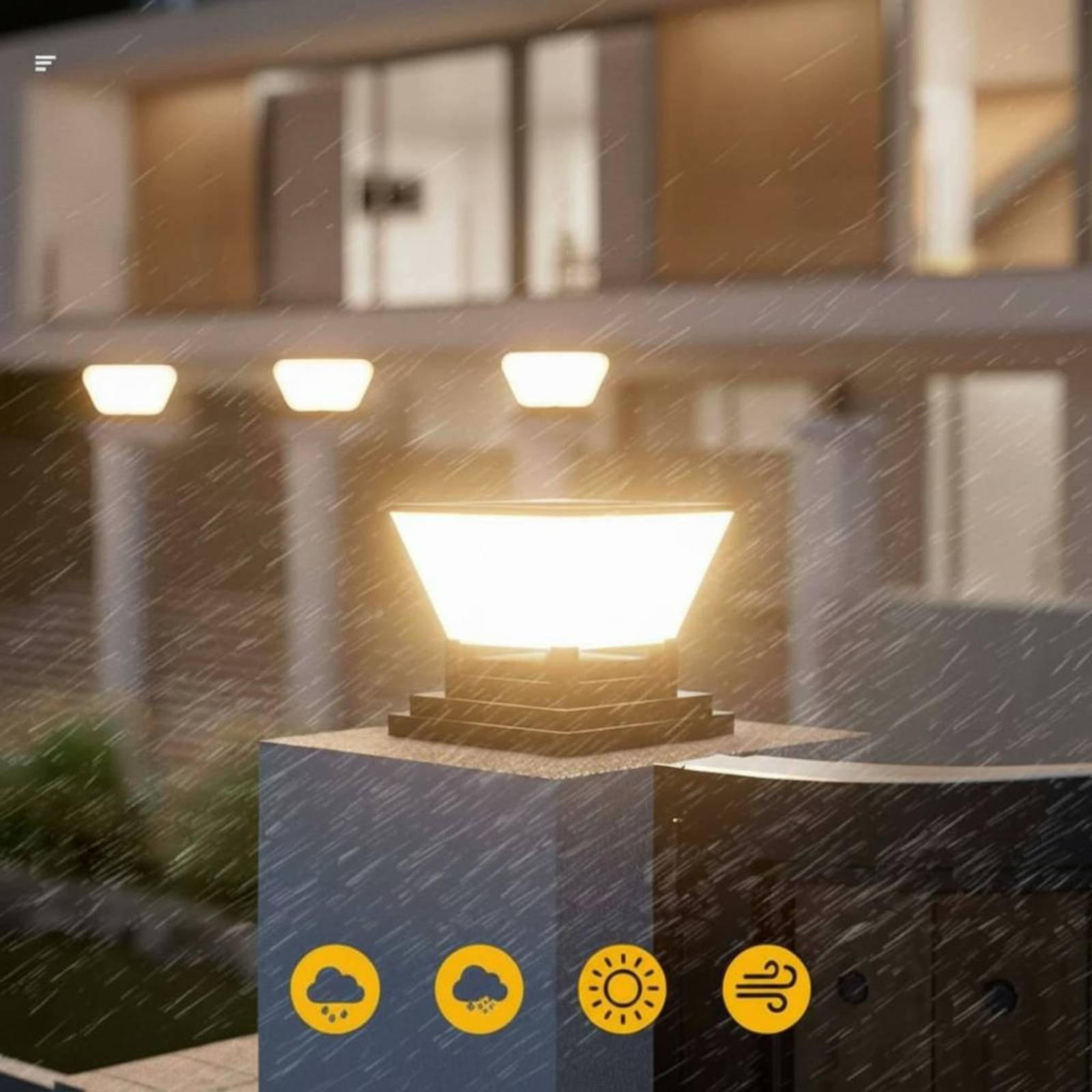 Solar Post Light Water Resista - Outdoor Lighting Install avaliação e preço